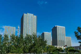 晴日城市高层建筑群
