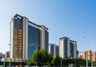 城市高层商住建筑群