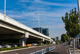 城市高架路桥街景