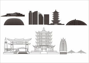 绵阳地标建筑剪影合集