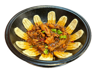 农家地锅鸡贴饼