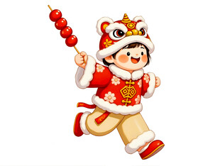 拿糖葫芦的小孩