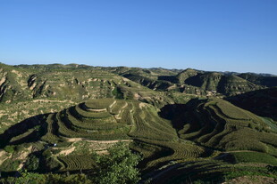 晴日丘陵山野风光