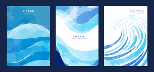蓝色水彩背景