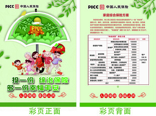 人保家庭保险宣传彩页