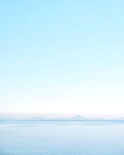 浅蓝朦胧海天风景