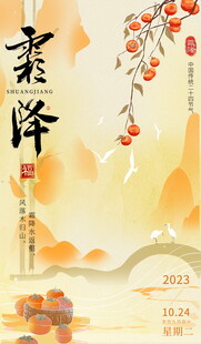 霜降国风节气海报