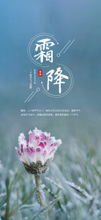 霜降节气唯美意境图