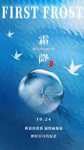 寒露节气创意海报