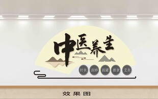 中医养生文化墙单层