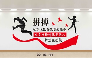 拼搏励志企业文化墙