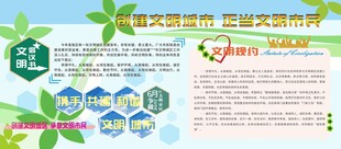 创建文明城市宣传海报展板背景