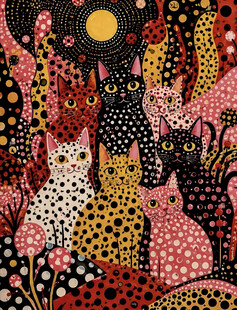 群猫插画