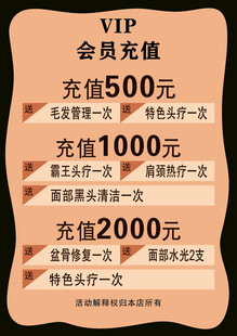 会员充值海报