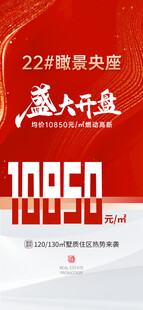 楼盘盛大开盘宣传海报