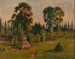 郊野田园风景油画