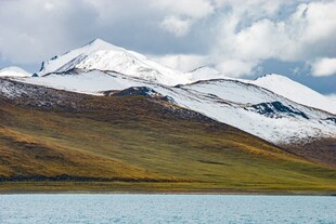 高原雪山湖泊自然风光