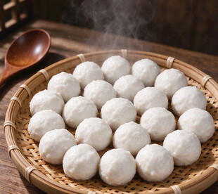 手工现蒸鲜鱼丸