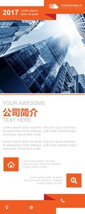 商务风公司简介宣传展架