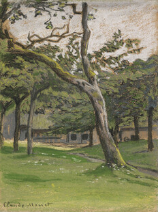 林间郊野风景油画