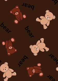 卡通小熊无缝满印图案