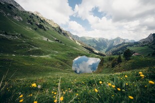 高山草甸露营风光