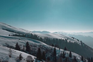 冬日雪原山林风光