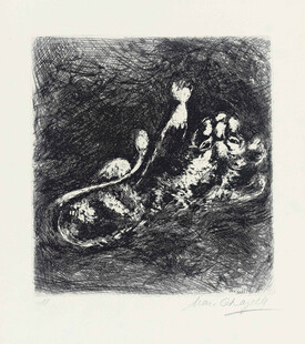 黑白抽象人物版画