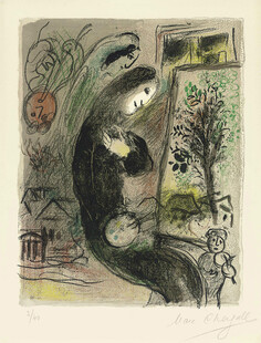 梦幻抽象恋人版画