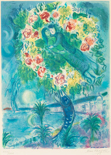 梦幻花树风景油画