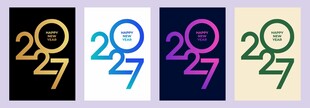 2027 新年字体