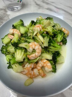 虾仁炒青菜