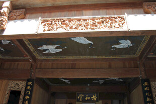 中式古建彩绘木构吊顶