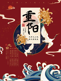 国潮风重阳节主题海报