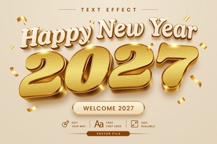 2027 金属字效