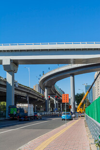 城市高架立交桥街景