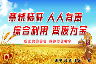 禁烧秸秆宣传海报