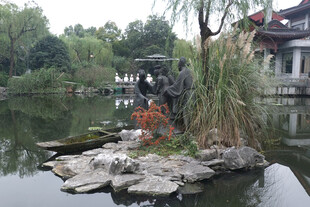 湖畔中式园林小景
