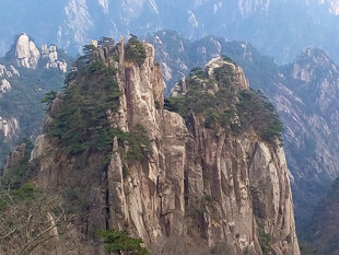 华山奇峰自然景观