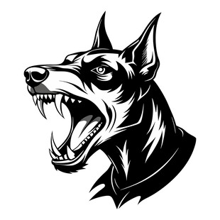杜宾犬头像