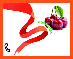 樱桃红飘带创意设计
