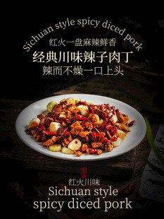 经典川味辣子肉丁美食海报