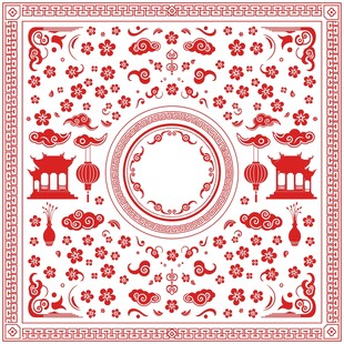 国风剪纸素材