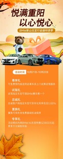 重阳汽车活动宣传海报