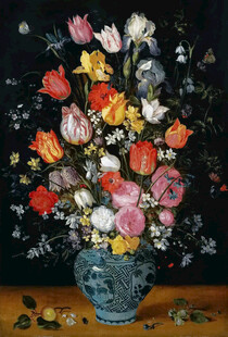 瓶花静物古典油画