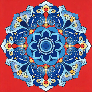 宝相花纹样