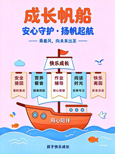 成长帆船主题宣传海报